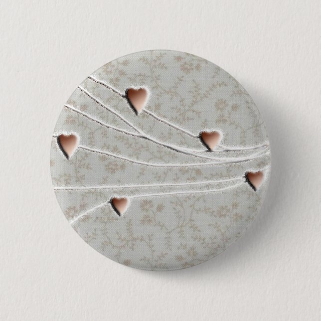 Badge Rond 5 Cm Coeurs de cuivre (Devant)