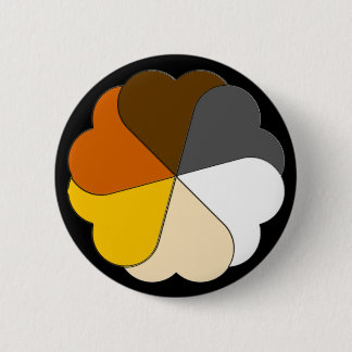 Badge Rond 5 Cm Coeurs de fierté d'ours