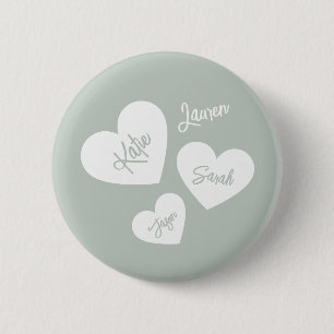 Badge Rond 5 Cm Coeurs de la mère Soft Green