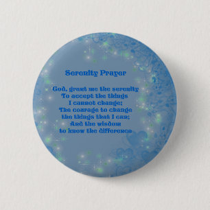 Badge Rond 5 Cm Coeurs de prière de sérénité Bouton d'inspiration