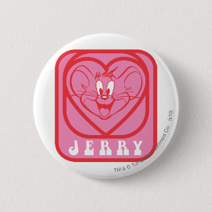 Badge Rond 5 Cm Coeurs roses de Jerry