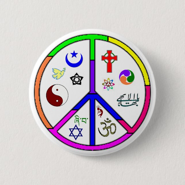 Badge Rond 5 Cm Coexistence paisible (Devant)