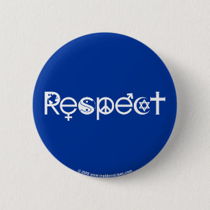 Badge Rond 5 Cm Coexister avec le respect - Paix et la tolérance