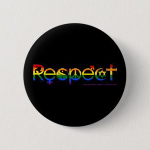 Badge Rond 5 Cm Coexister dans le Respect Fierté Gay