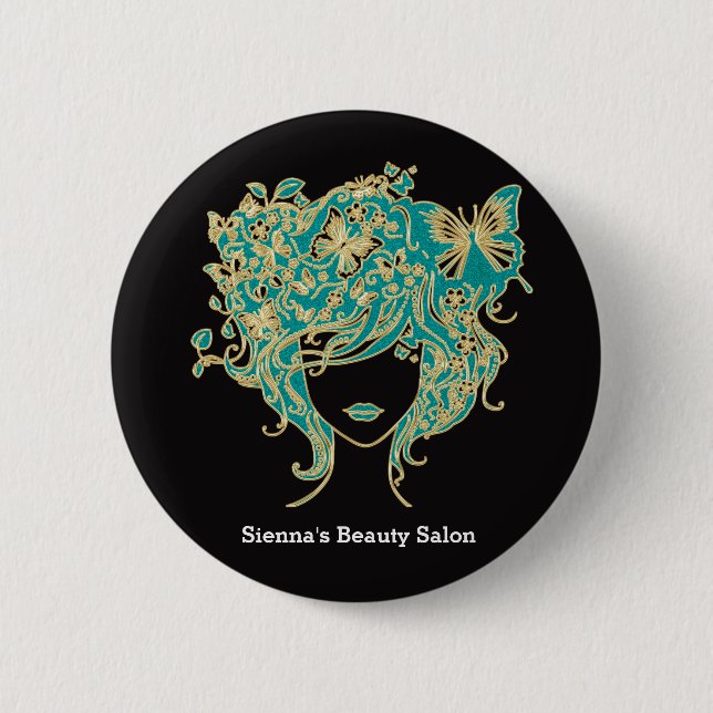 Badge Rond 5 Cm Coiffeuse (Devant)