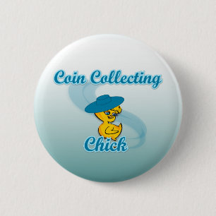 Badge Rond 5 Cm Coin Collecting Chick #3