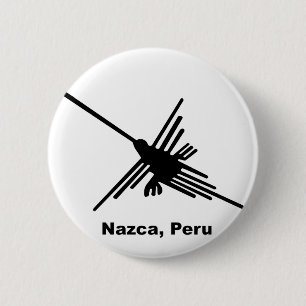 Badge Rond 5 Cm Colibri Nazca, Pérou