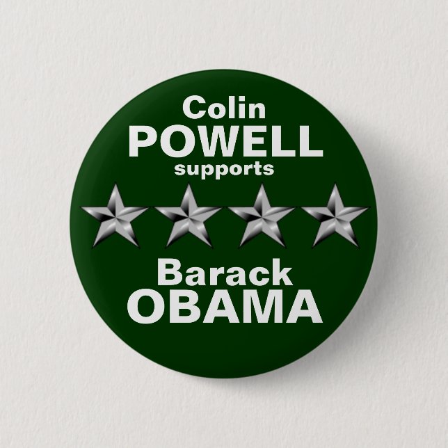Badge Rond 5 Cm Colin Powell (Devant)