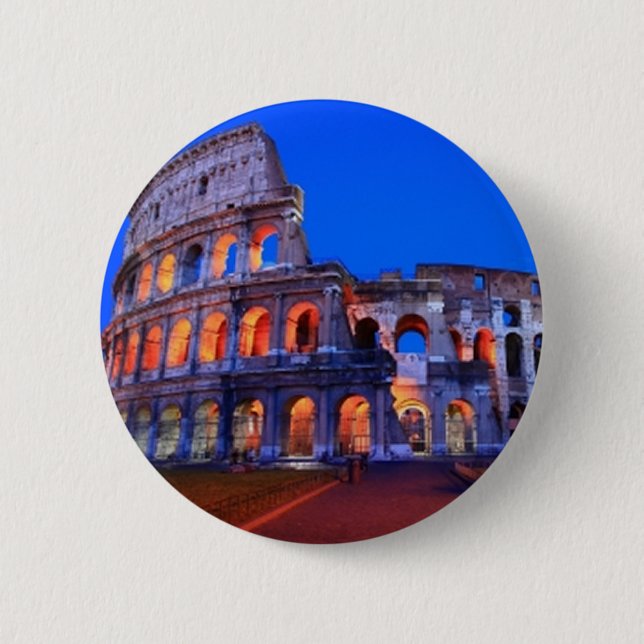 Badge Rond 5 Cm Colisée Rome (Devant)
