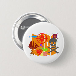 Badge Rond 5 Cm Collage de chasse au trésor