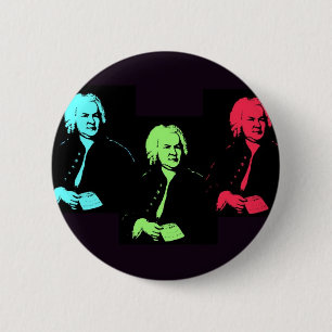 Badge Rond 5 Cm Collage de Johann Sebastian Bach
