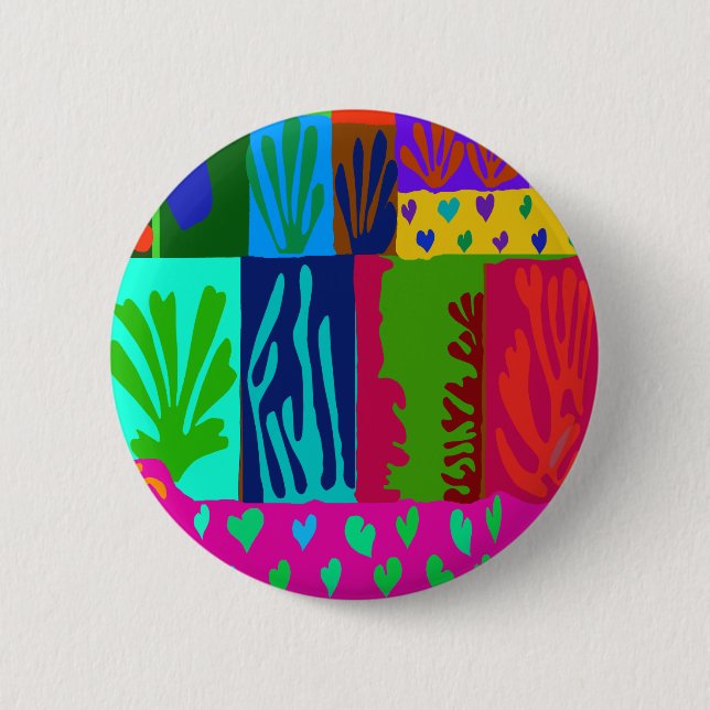 Badge Rond 5 Cm Collage Ode to Matisse (Devant)