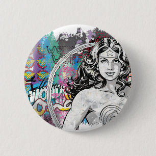 Badge Rond 5 Cm Collage Wonder Woman 6