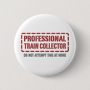 Badge Rond 5 Cm Collecteur professionnel de train
