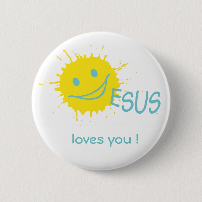 Badge Rond 5 Cm Collection de bouton de Sonburst Jésus (Devant)
