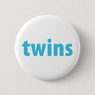 Badge Rond 5 Cm COLLECTION de JUMEAUX - garçons {aqua}