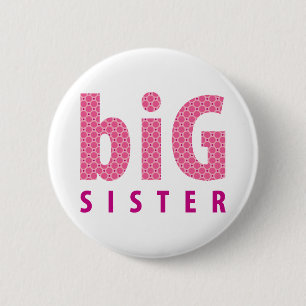 Badge Rond 5 Cm COLLECTION DE SOINS - grande soeur {rose}