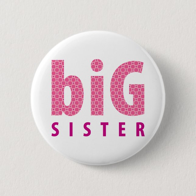 Badge Rond 5 Cm COLLECTION DE SOINS - grande soeur {rose} (Devant)