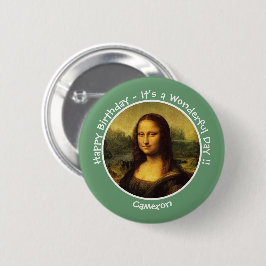 Badge Rond 5 Cm Collection Leonardo da Vinci Mona Lisa