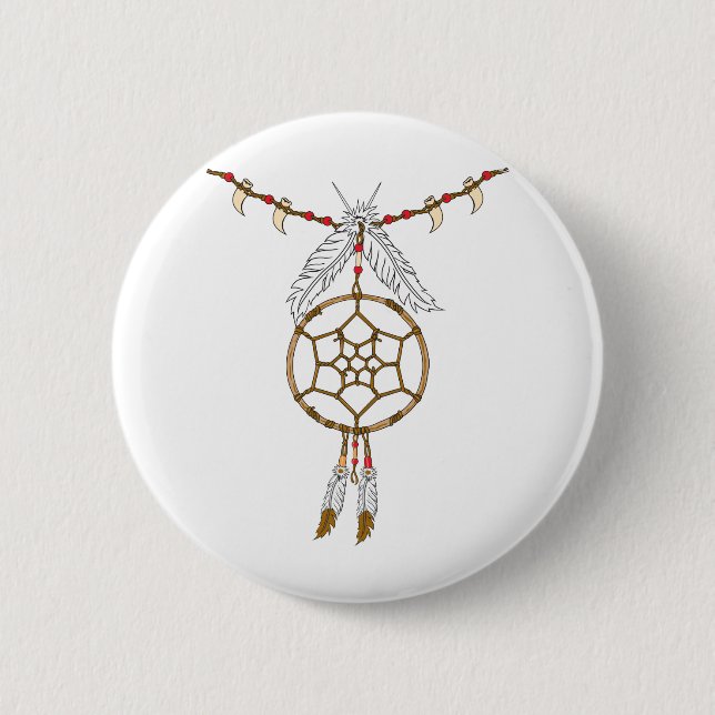 Badge Rond 5 Cm Collier Dream Catcher (Devant)