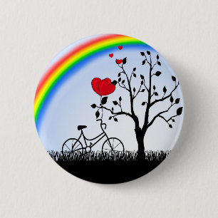 Badge Rond 5 Cm Colline d'amour