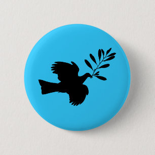 Badge Rond 5 Cm Colombe de paix