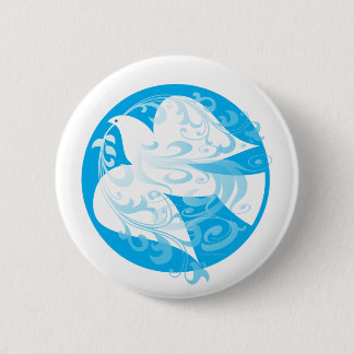 Badge Rond 5 Cm Colombe de paix