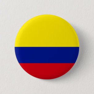 Badge Rond 5 Cm Colombie Drapeau de haute qualité