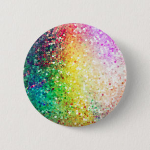 Badge Rond 5 Cm Coloré Pastel Tons Parties scintillant rétro