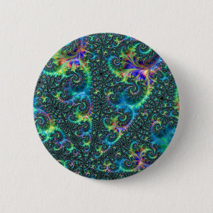Badge Rond 5 Cm Colorful Fractal