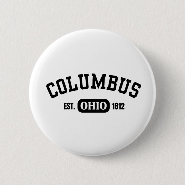 Badge Rond 5 Cm Columbus Ohio est.1812 (Devant)