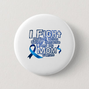 Badge Rond 5 Cm Combat contre le cancer du colon pour la maman