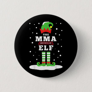 Badge Rond 5 Cm Combattant de MMA Elf Assorti Famille Vacances Mig