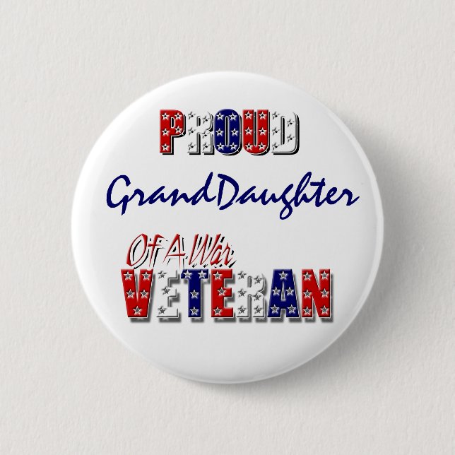 Badge Rond 5 Cm Combattant fier de petite-fille (Devant)