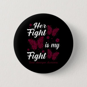 Badge Rond 5 Cm Combattre Est Mon Cerveau Combattre L'Aneuryme Sen