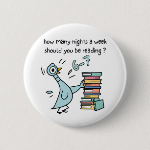 Badge Rond 5 Cm Combien de nuits par semaine devriez-vous lire ? 6