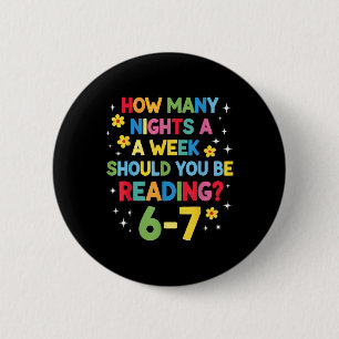 Badge Rond 5 Cm Combien de soirs par semaine devriez-vous lire 6-7