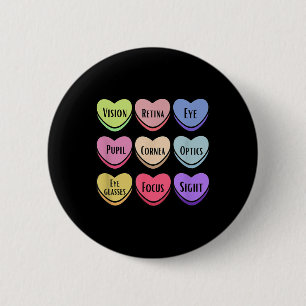 Badge Rond 5 Cm Comfy Creations Valentines Optician Vision Therapi