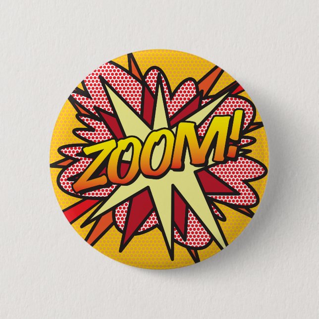 Badge Rond 5 Cm Comic Book Pop Art ZOOM! (Devant)