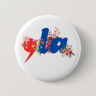 Badge Rond 5 Cm Comma la Flowers
