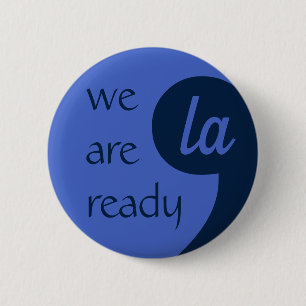 Badge Rond 5 Cm Comma-LA pour Kamala Harris