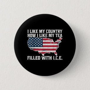 Badge Rond 5 Cm Comme le pays, comme le thé rempli de GLACE