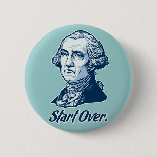 Badge Rond 5 Cm Commencez au-dessus du bouton de Washington