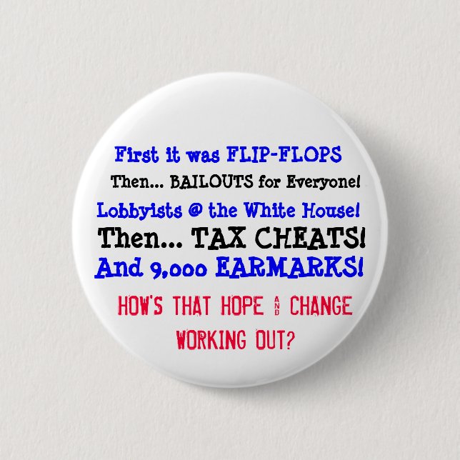 Badge Rond 5 Cm Comment ces ESPOIR et CHANGEMENT établit-il ? (Devant)