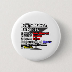 Badge Rond 5 Cm Comment faire un barman