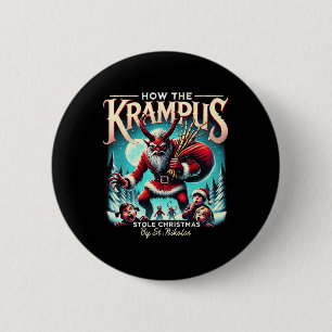 Badge Rond 5 Cm Comment Le Krampus A Volé Le Krampus De Noël Arriv