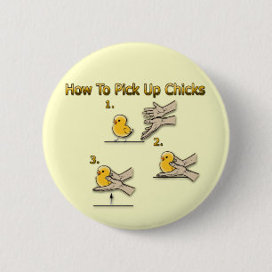 Badge Rond 5 Cm Comment prendre des directions drôles de poussins