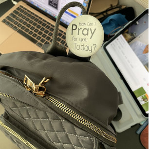 Badge Rond 5 Cm Comment Puis-Je Prier Pour VOUS ? chrétien