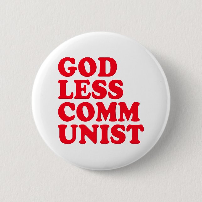 Badge Rond 5 Cm Communiste athée (Devant)