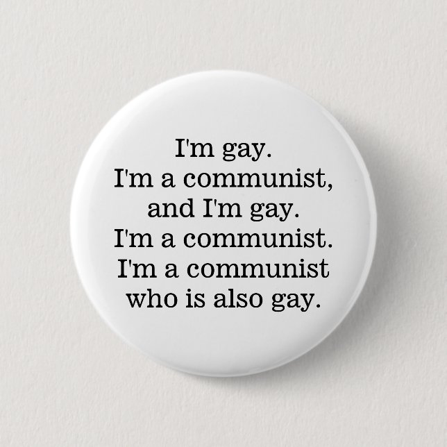 Badge Rond 5 Cm communiste gai (Devant)